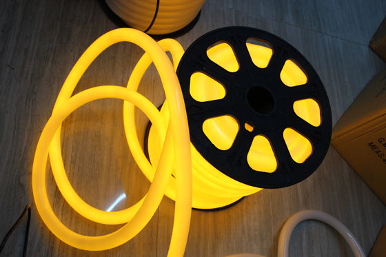 modern 360 graden rond geel 220v neon flex licht 25mm ip67 voor buiten