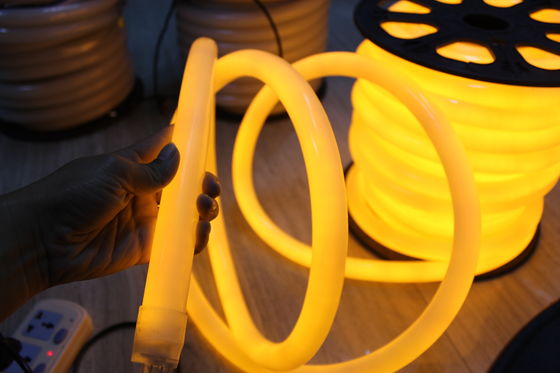 Warme verkoop decoratieve gele 24V 360 graden ronde led neon flexibele lichten