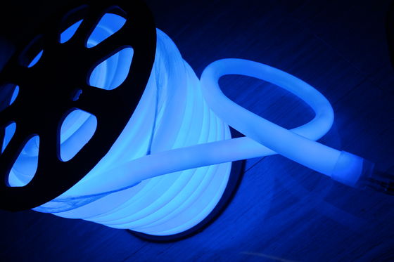 warm product 100 leds/m blauw 360 graden rond geleid neon flex licht 220v 25m spoel