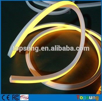 promotioneel 24v 120 leds/m geel vierkant geleid neon flex licht ip67 waterdicht