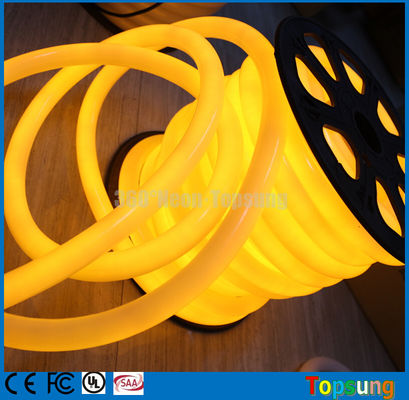 25M spoel 12V gele ronde 360 graden geleid neon flex voor de kamer
