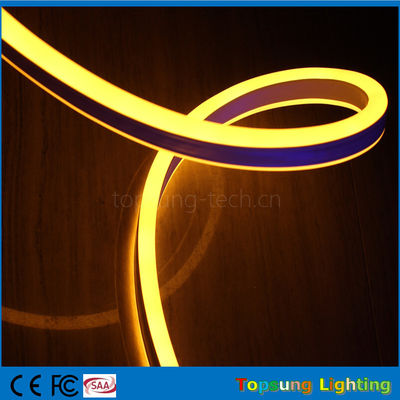 warmverkoop 110V dubbelzijdig gele led neon flexibele band voor buiten