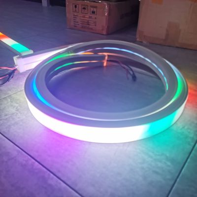 50 mm breed smd5050 rgb en rgbw led neon flex touwverlichting 24v Led Neon Flex lineaire lichten Voor buitenversiering