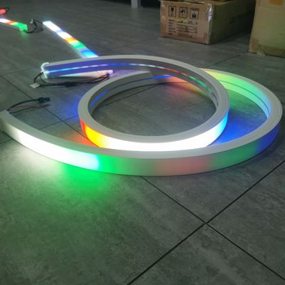 40 mm programmeerbare rgbw neon flexibele led 24v rgb lus led type neon tape 5050 smd kleurveranderende zachte buis