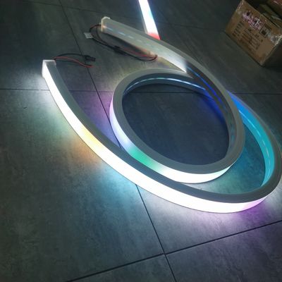 50 mm breed smd5050 rgb en rgbw led neon flex touwverlichting 24v Led Neon Flex lineaire lichten Voor buitenversiering