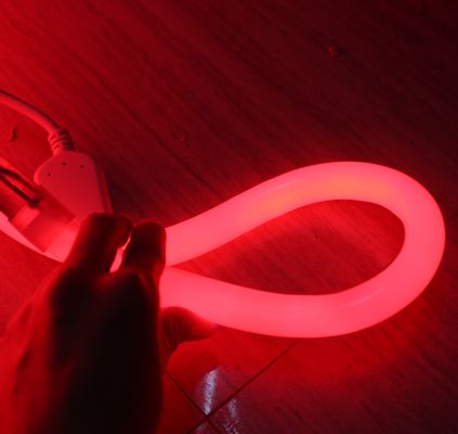 110V 220V 360 graden gloed Flexibel rond LED neon touw Lichte rode kleur