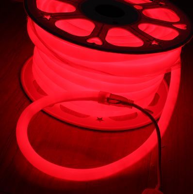 360 graden 120LED/M 16mm rond geleid neon flex lichten 24V IP67 rode kleur