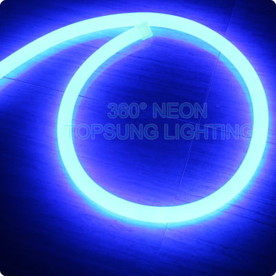blauwe kleur mini rond neon flex 360 graden uitzenden 12V SMD2835 touw licht