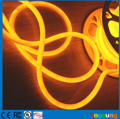 16mm IP67 waterdicht neonlicht hoog lumen 110V 360 graden ronde neonlichten geel