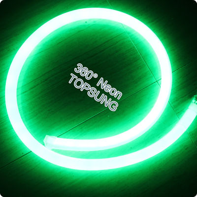 110V 360 graden uitzenden 16mm ronde slim led neon flex kerstverlichting groen