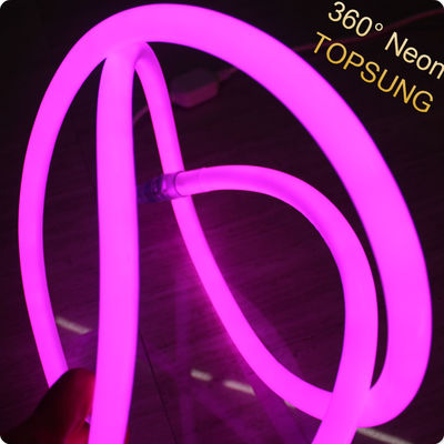 Nieuwe mini ronde PVC buis neon licht 16mm 360 graden led neon flex DC24V roze