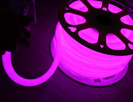 82 voet spoel 24V 360 graden paarse led neon lampen voor kamers dia 25mm rond groothandel