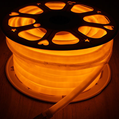 oranje dunne ronde PVC buis neon licht 16mm 360 graden led neon flex DC24V