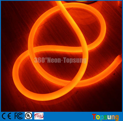 oranje dunne ronde PVC buis neon licht 16mm 360 graden led neon flex DC24V