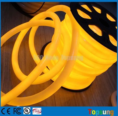 360 graden waterdicht geleid buis amber 24v ronde flexibele neon buis 25mm pvc slang geel