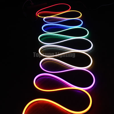 24v Magic chasing neonflex digitale RGB neon flexibele strip 11x19mm vlak oppervlak