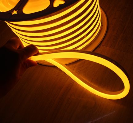 50m spoel anti-UV volledig waterdicht IP68 led flex neon strip 24vsmd flexibele zachte buis gele uitstraling mini 7 * 15mm