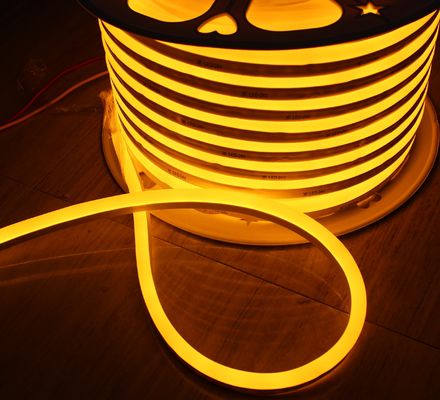 50m spoel anti-UV volledig waterdicht IP68 led flex neon strip 24vsmd flexibele zachte buis gele uitstraling mini 7 * 15mm