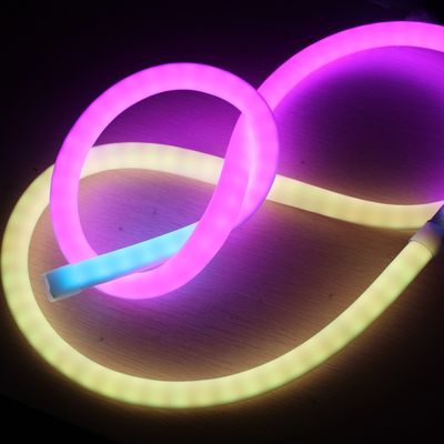 24v mooi pixel achtervolgen led neon rgb 360 graden zacht lint buis siliconen materiaal