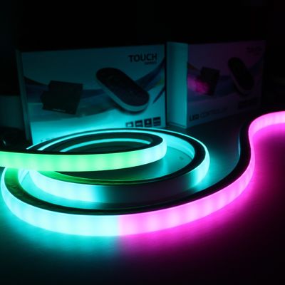 Decoratief Waterdicht 24V Flexibel RGB LED Strip Neon Tube Flex touw Licht vierkant 17x17mm