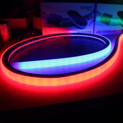 Top View vierkant LED Neon Flex Digitale RGB Pixel Kerstverlichting, rgb led neon flex 24v
