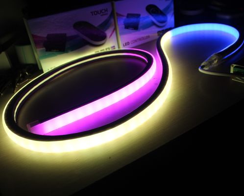 Programmeerbare groothandel Waterdicht Topview RGB Vierkante LED Neon Flex 17x17mm pixel neon lichten