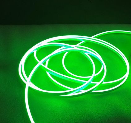 mini grootte 6x12mm 2835SMD 120 leds/m groen geleid neon flex band 24v 5cm snijbaar siliconen flexibele strips