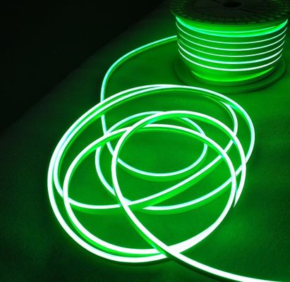 mini grootte 6x12mm 2835SMD 120 leds/m groen geleid neon flex band 24v 5cm snijbaar siliconen flexibele strips