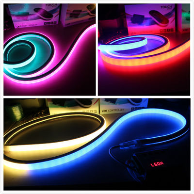RGB Kleur LED Neon Flexible Soft Neon digitale vierkant achtervolging LED neon strip