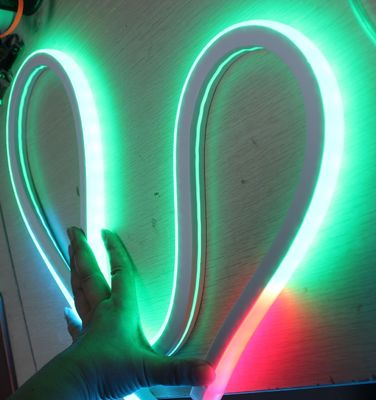 Waterdicht LED neon flex / RGB Meerkleurig wisselend Flexibel neon touw lichten vierkant 17x17mm