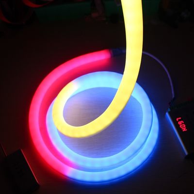 Verbazingwekkend ronde 360 graden geleid neon flexibele digitale dmx neon strook licht dmx pixel neon touw