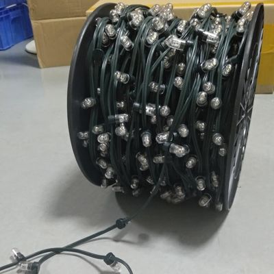 Groothandel kerstvakantie waterdicht IP65 zwart touw 100m 666 led ultra dun draad touw licht