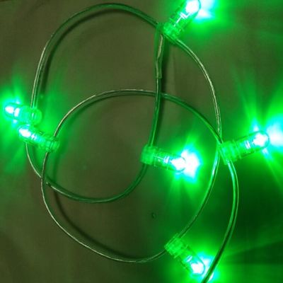 groen PVC kristal draad DC 12V clip licht 1000leds fee licht string 100m/roll led knoppen lichten