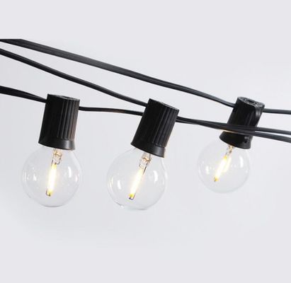 100ft G40 Outdoor Led Light String Globe Lampen Zwarte Draad Verbindbaar